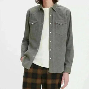 Levi's Gray Corduroy Western Shirt